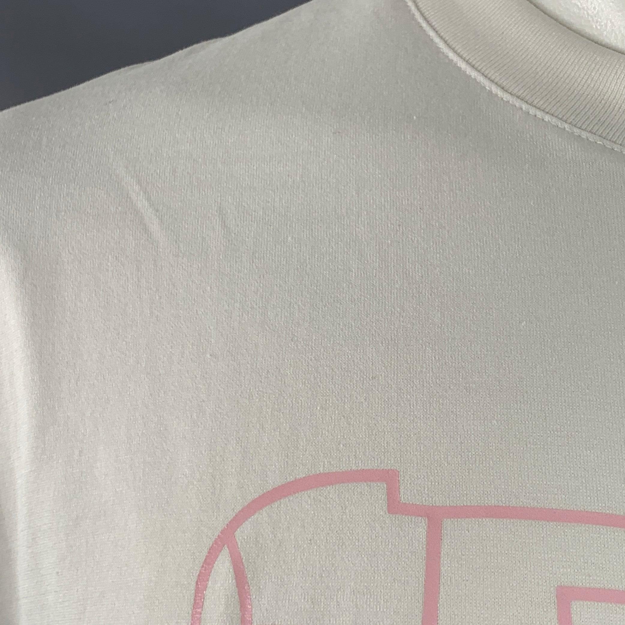 GIVENCHY 2020 taglia M Lunar New Year White Pink Rat Print Cotton Crew Neck T-shirt in vendita 1