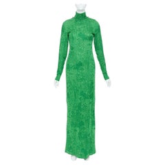 GIVENCHY 2023 Runway floral lurex jacquard embellished open back gown FR36 S