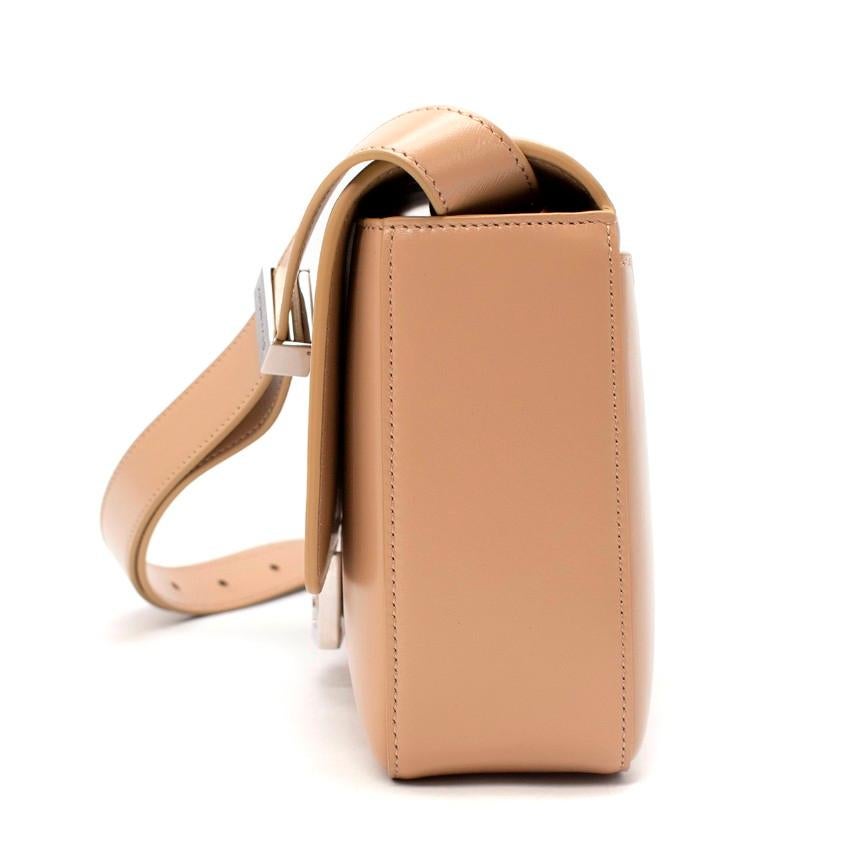 Orange Givenchy 4G Box Beige Leather Shoulder Bag For Sale