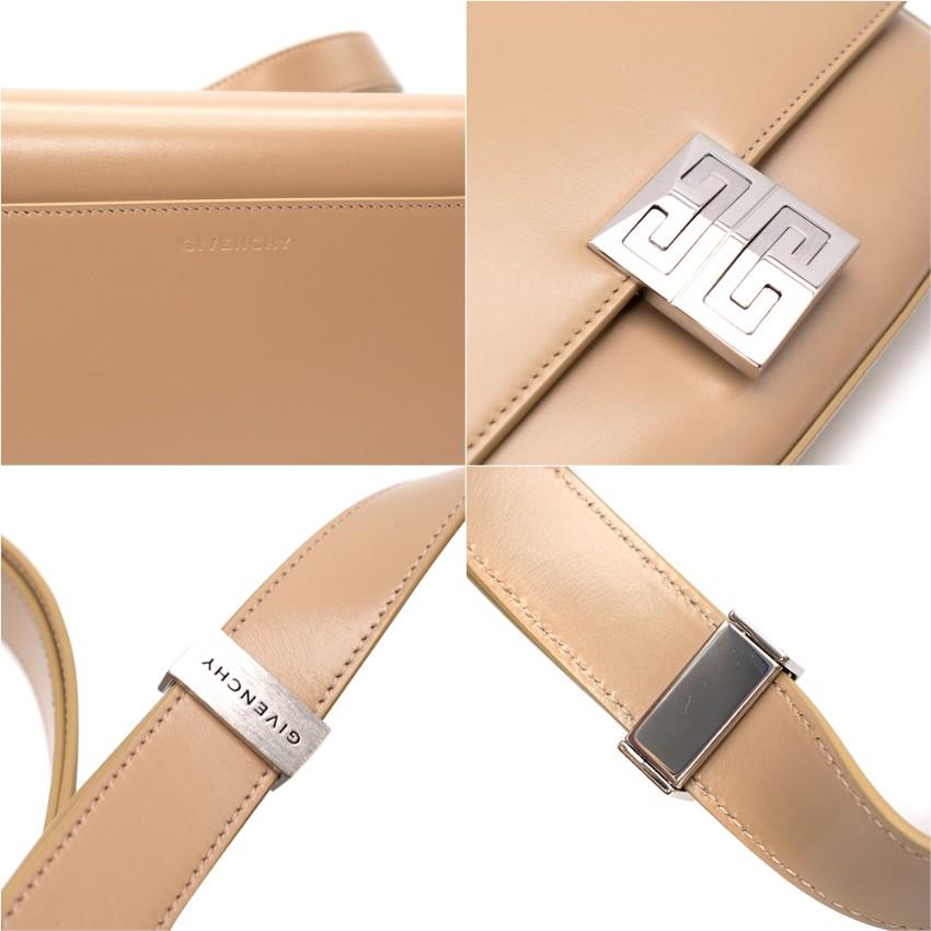 Givenchy 4G Box Beige Leather Shoulder Bag For Sale 1