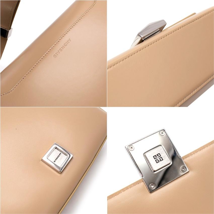 Givenchy 4G Box Beige Leather Shoulder Bag For Sale 2