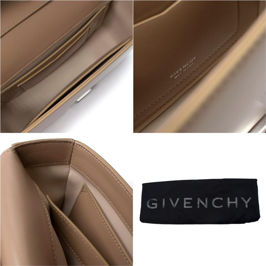 Givenchy 4G Box Beige Leather Shoulder Bag For Sale 3