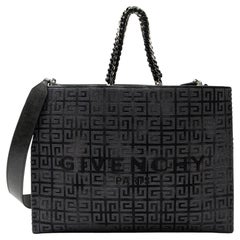 Givenchy 4G Embroidered Canvas Chain Medium G-Tote