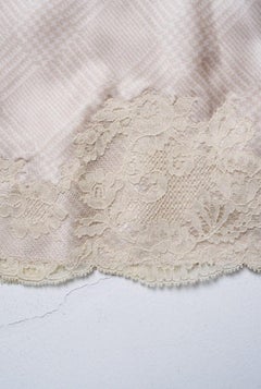 Givenchy 1990s Plaid Silk Mini Dress with Lace Trim