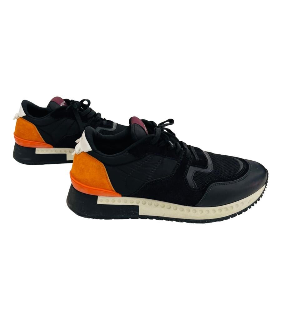 Black Givenchy Active Runner Suede & Leather Sneakers For Sale