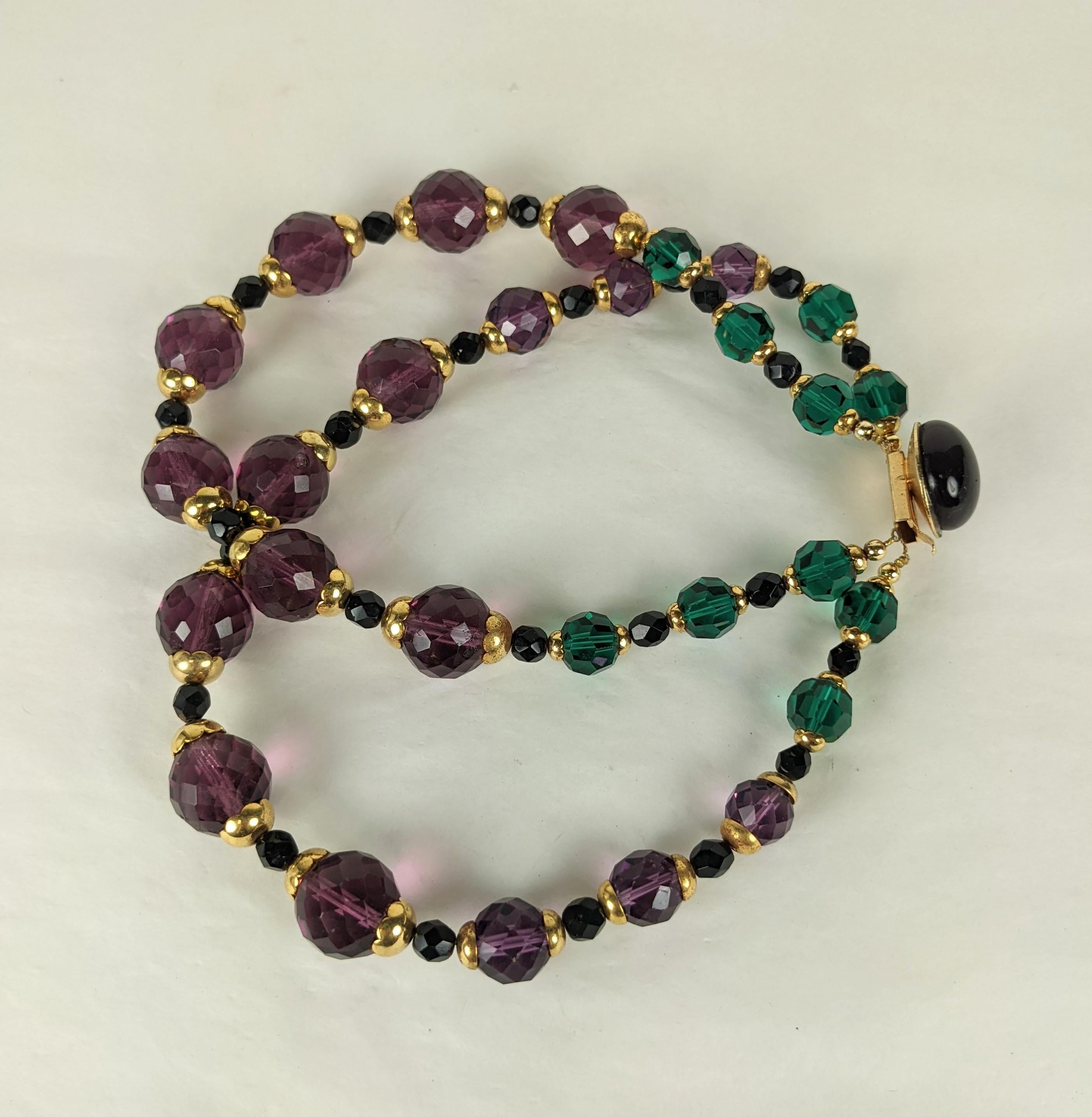 Givenchy  Collana girocollo di smeraldi e pietre dure di Amythest <Bunny Mellon In condizioni buone in vendita a New York, NY