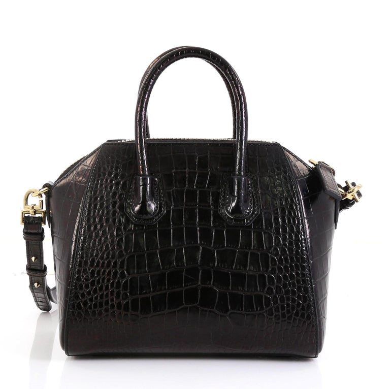 Givenchy Antigona Bag Crocodile Embossed Leather Mini at 1stDibs