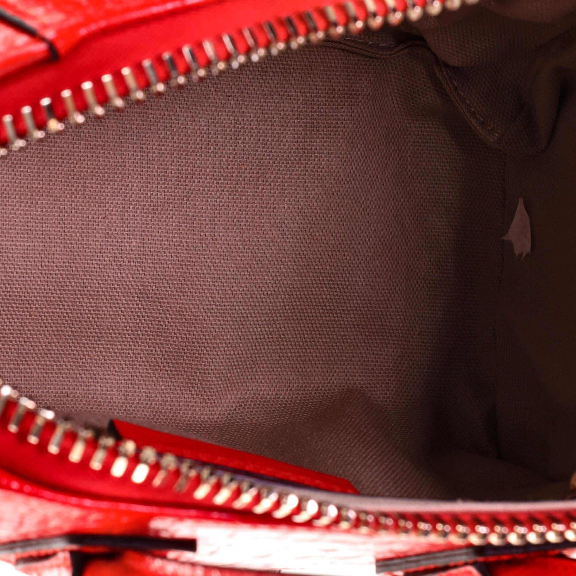 Red Givenchy Antigona Bag Crocodile Embossed Leather Mini
