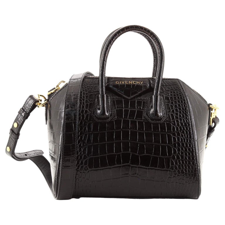 Givenchy Antigona Bag Crocodile Embossed Leather Mini For Sale at 1stDibs