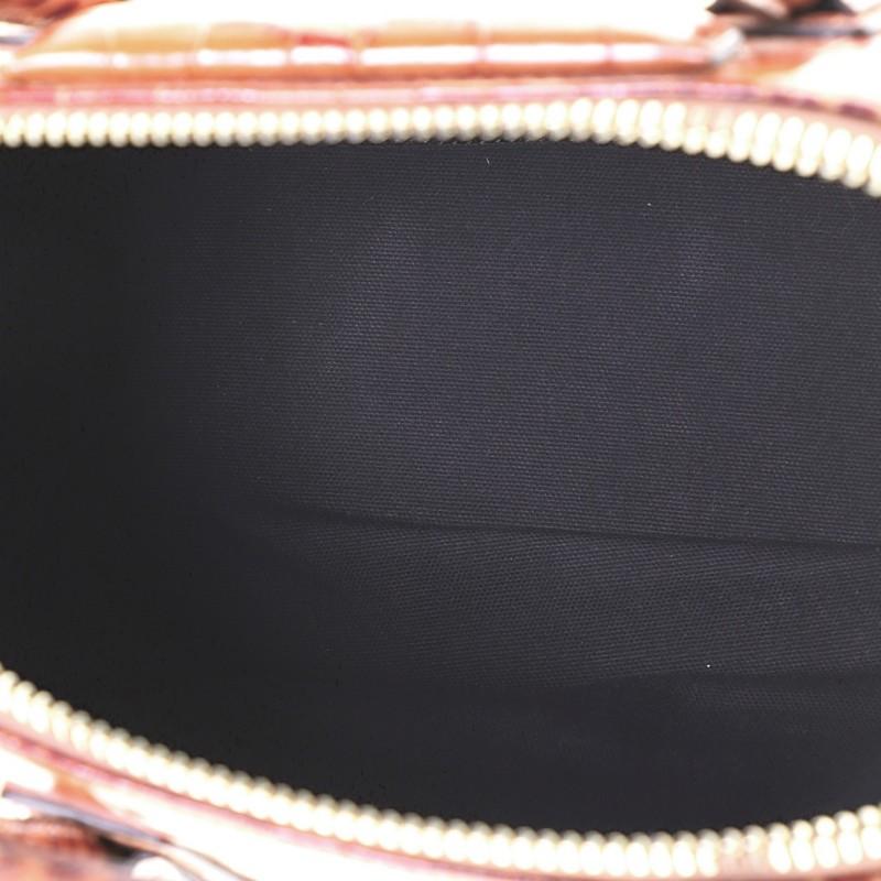 Brown Givenchy Antigona Bag Crocodile Embossed Leather Small