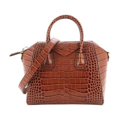 Givenchy Antigona Bag Crocodile Embossed Leather Small