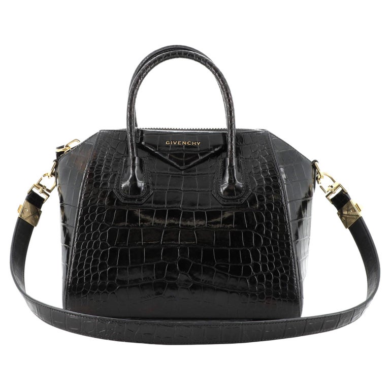 Givenchy Antigona Bag Crocodile Embossed Leather Small For Sale at 1stDibs