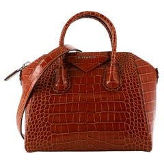 Givenchy Antigona Bag Crocodile Embossed Leather Small