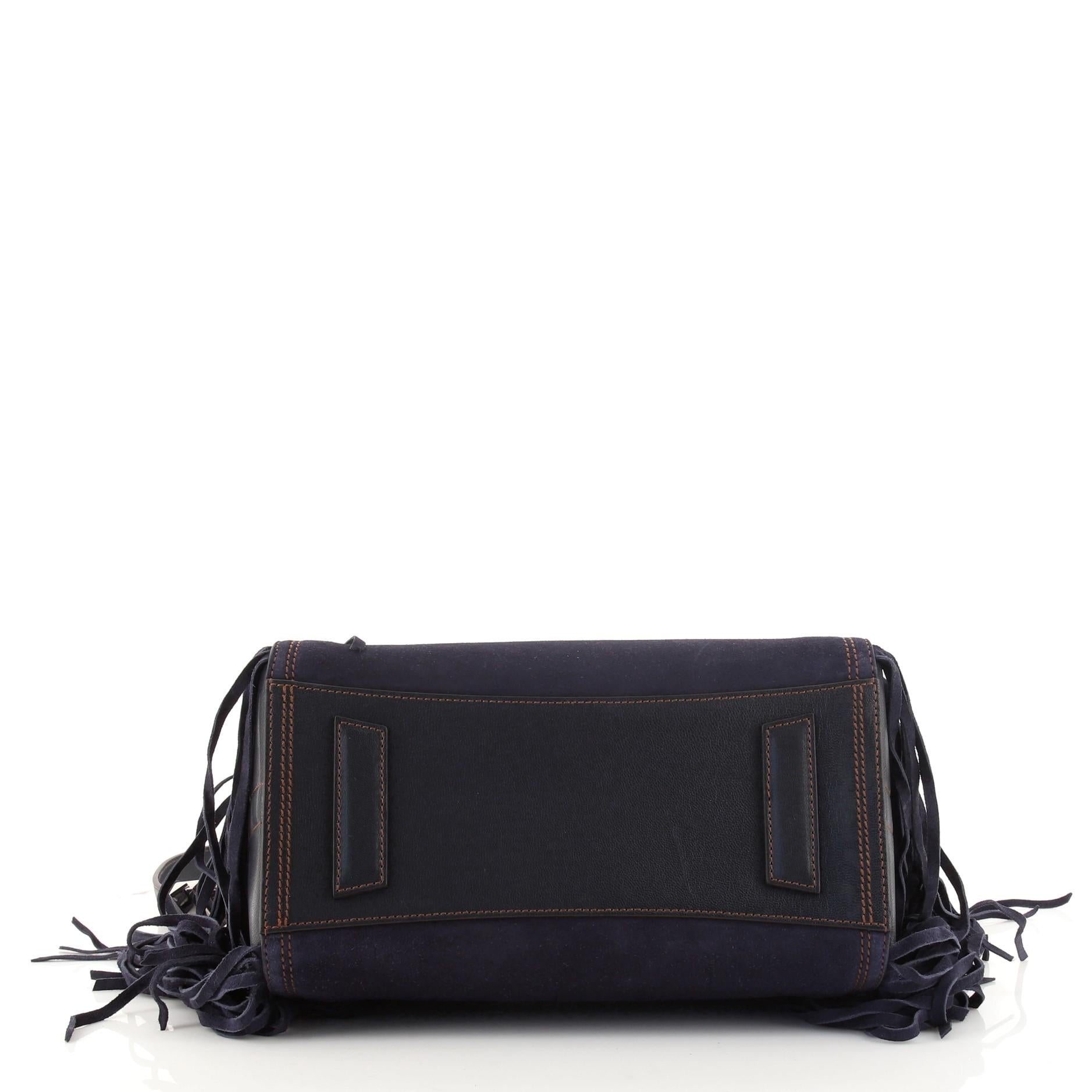 Black Givenchy Antigona Bag Fringe Suede and Leather Small