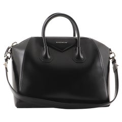 Antike Givenchy Antigona Tasche aus glasiertem Leder Medium