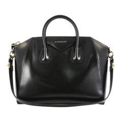 Used Givenchy Antigona Bag Glazed Leather Medium