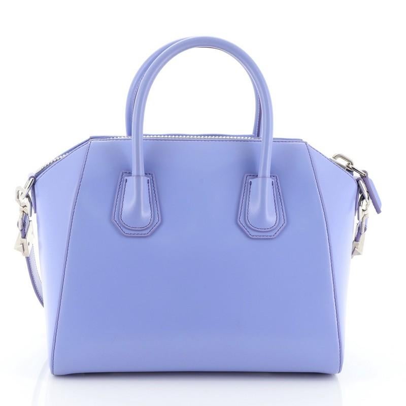 Purple Givenchy Antigona Bag Glazed Leather Small