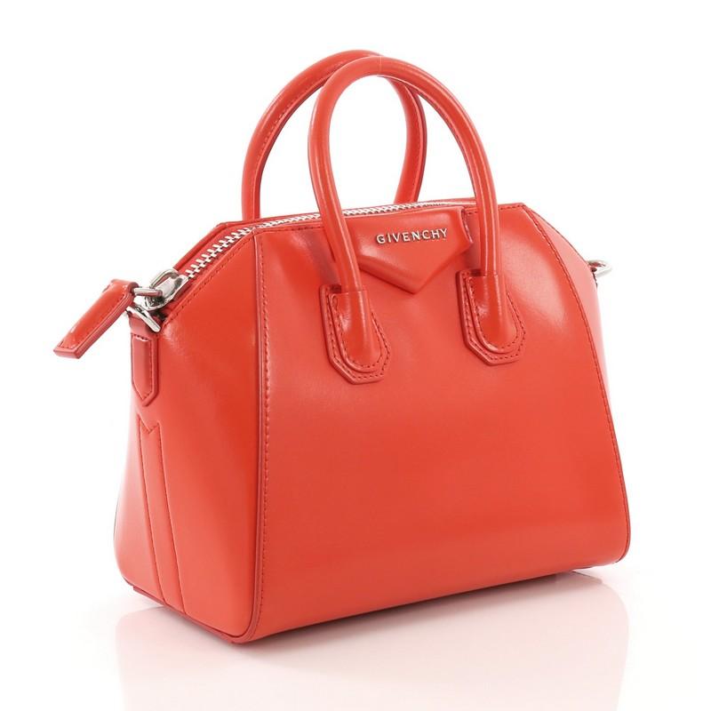 Red Givenchy Antigona Bag Leather Mini