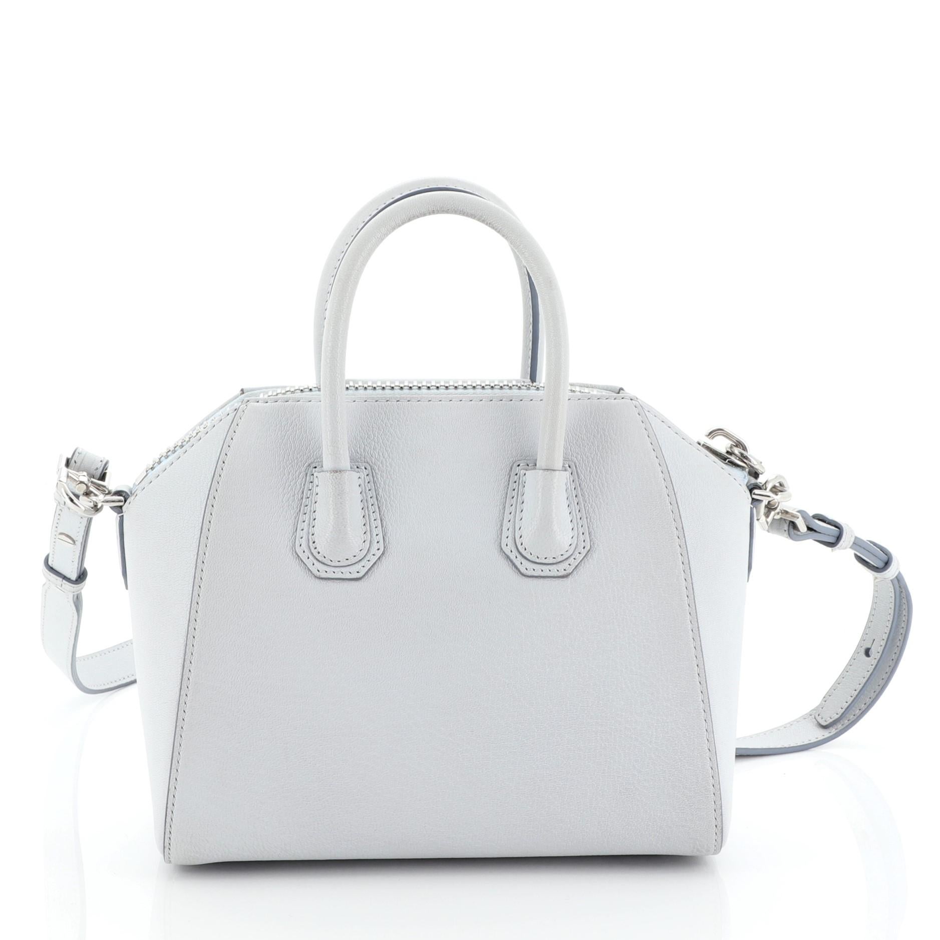 Gray Givenchy Antigona Bag Leather Mini
