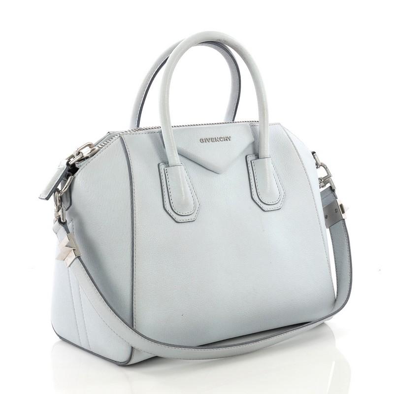 Gray Givenchy Antigona Bag Leather Small