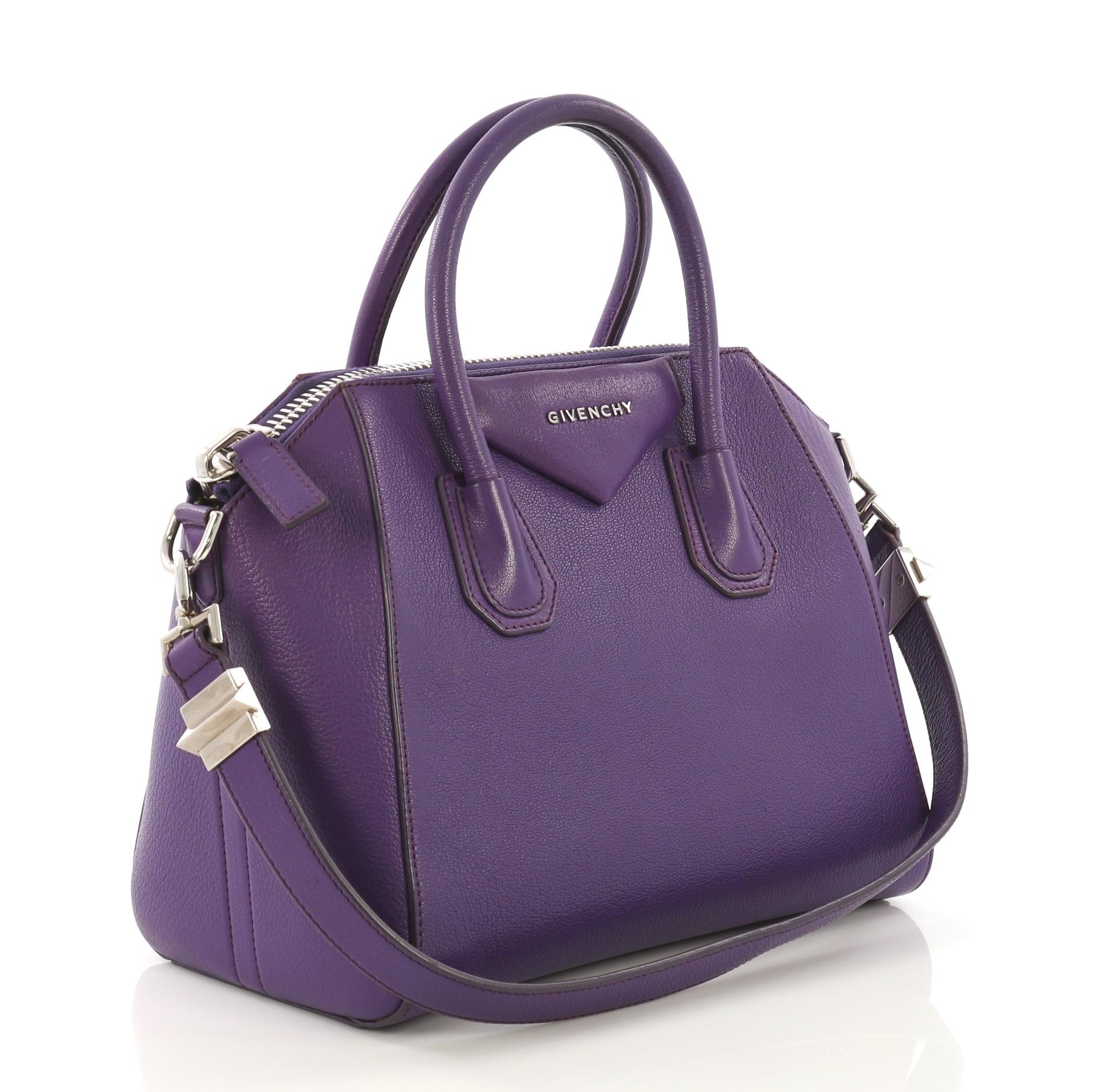 Purple Givenchy Antigona Bag Leather Small