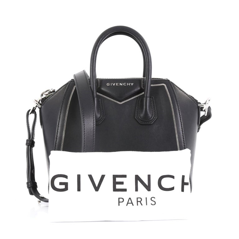 Givenchy Chain Nano Antigona Bag In Jacquard Keweenaw Bay Indian Community