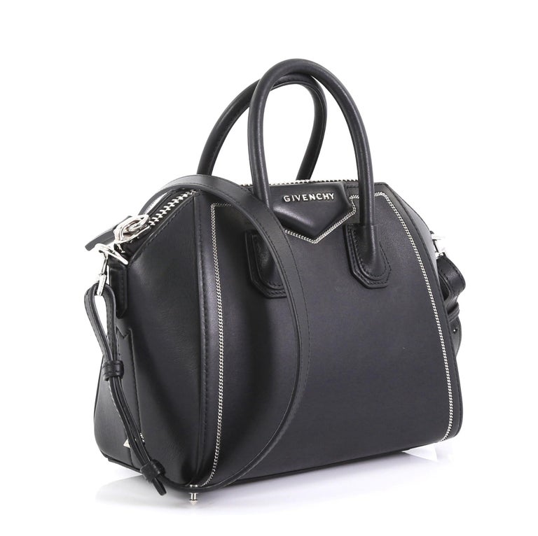 Givenchy Antigona Bag Leather with Chain Detail Mini For Sale at 1stdibs