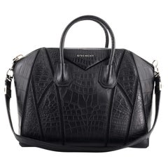 Givenchy Antigona Bag Patchwork Crocodile Embossed Leather Medium
