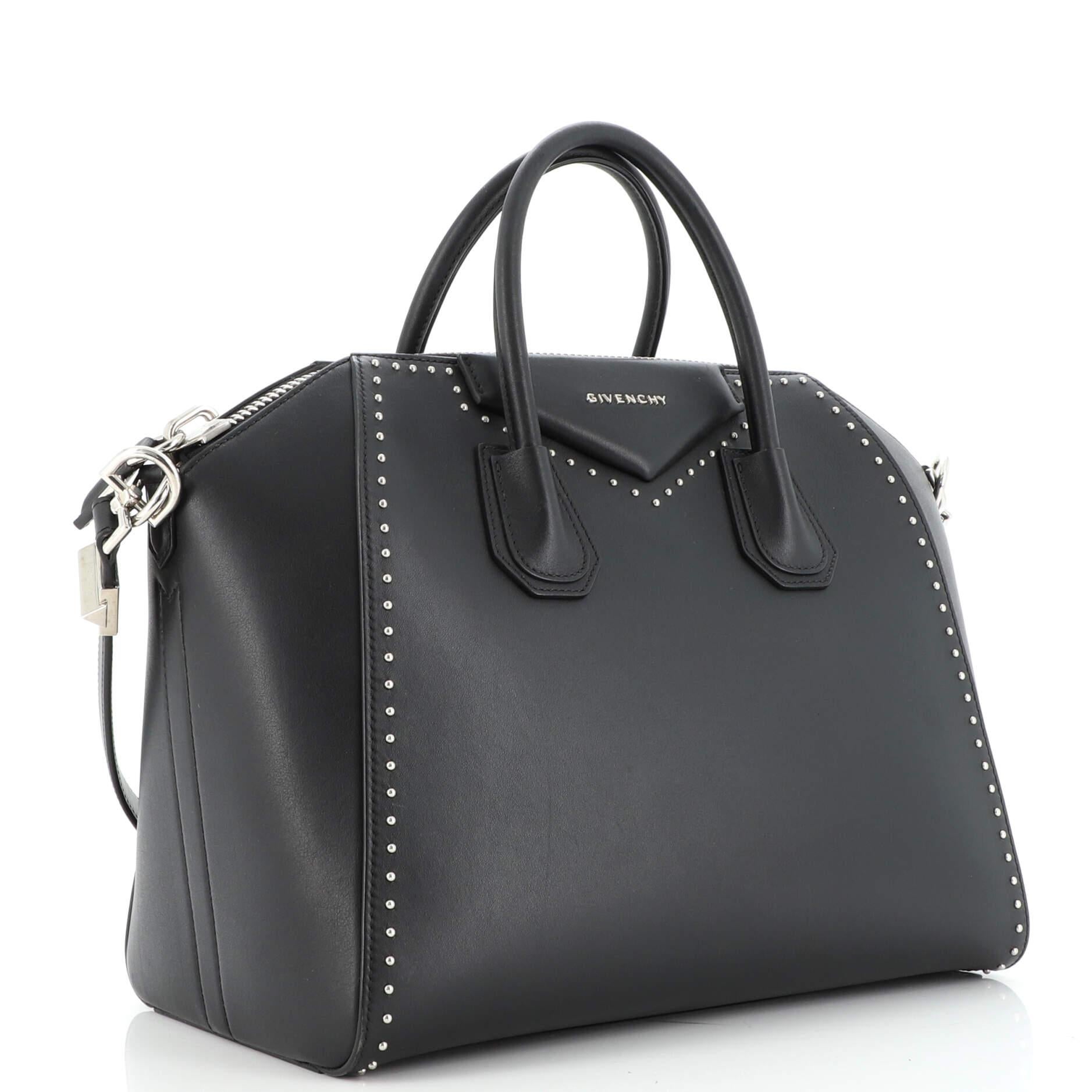 Black Givenchy Antigona Bag Studded Leather Medium