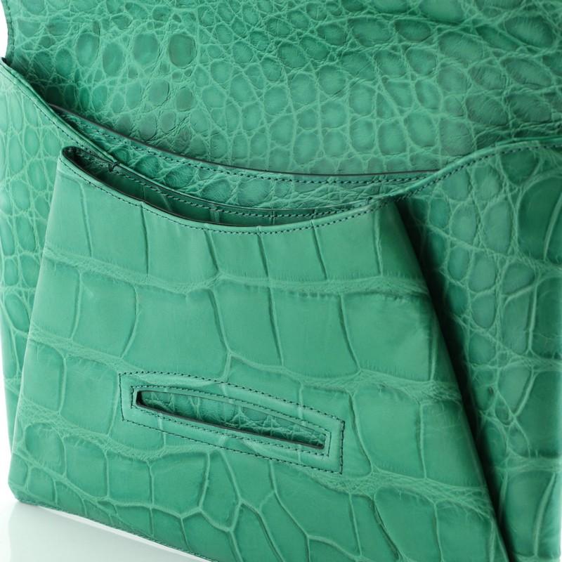 Givenchy Antigona Envelope Clutch Crocodile Embossed Leather Medium In Good Condition In NY, NY