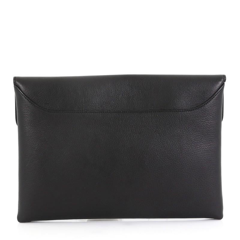 Black Givenchy Antigona Envelope Clutch Leather Medium