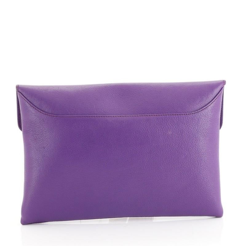 Purple Givenchy Antigona Envelope Clutch Leather Medium 