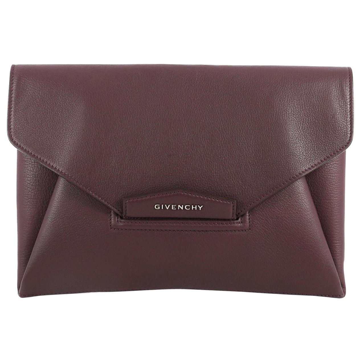 Givenchy Antigona Envelope Clutch Leather Medium
