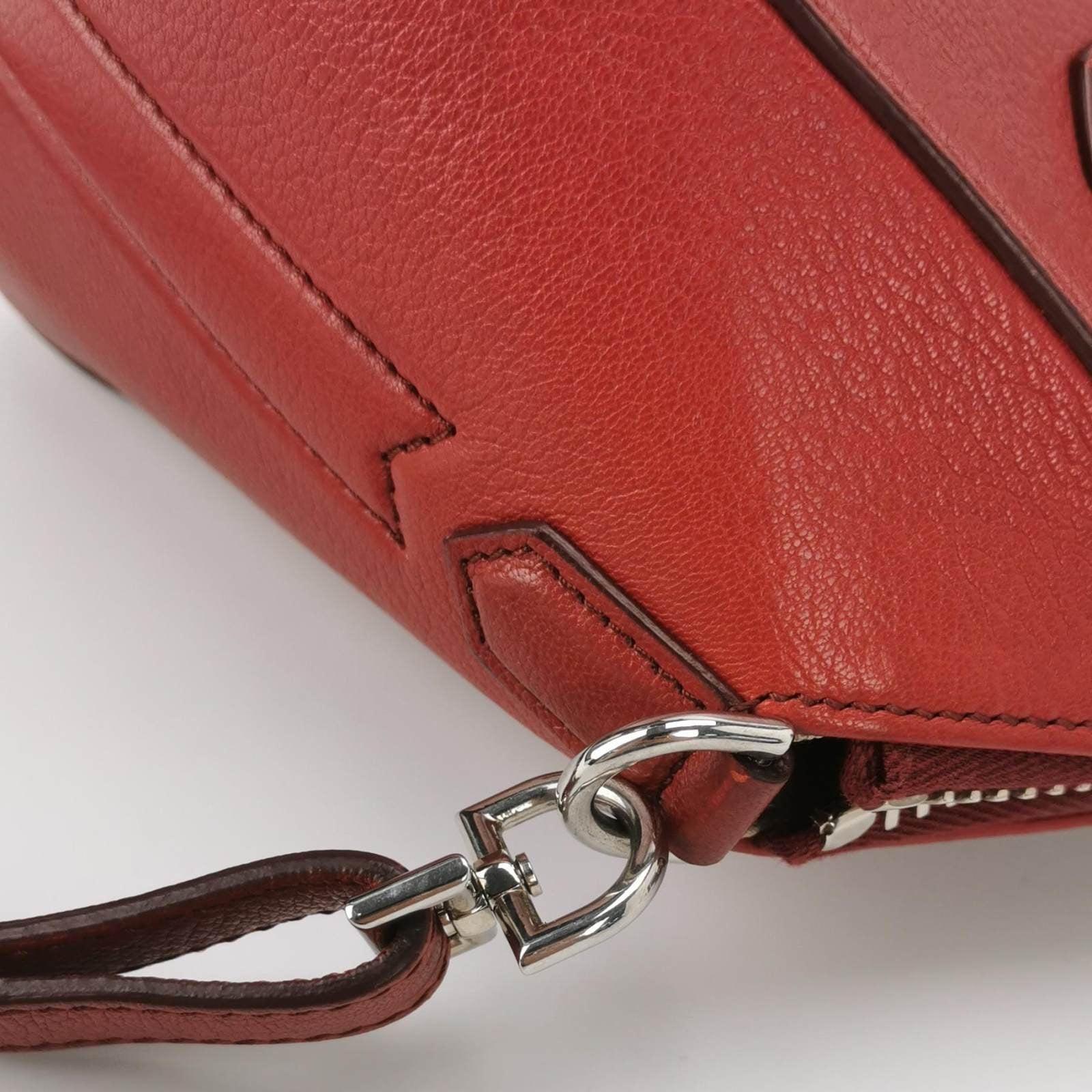 Givenchy Antigona Mini Red Calf Leather Top Handle bag with Strap 6