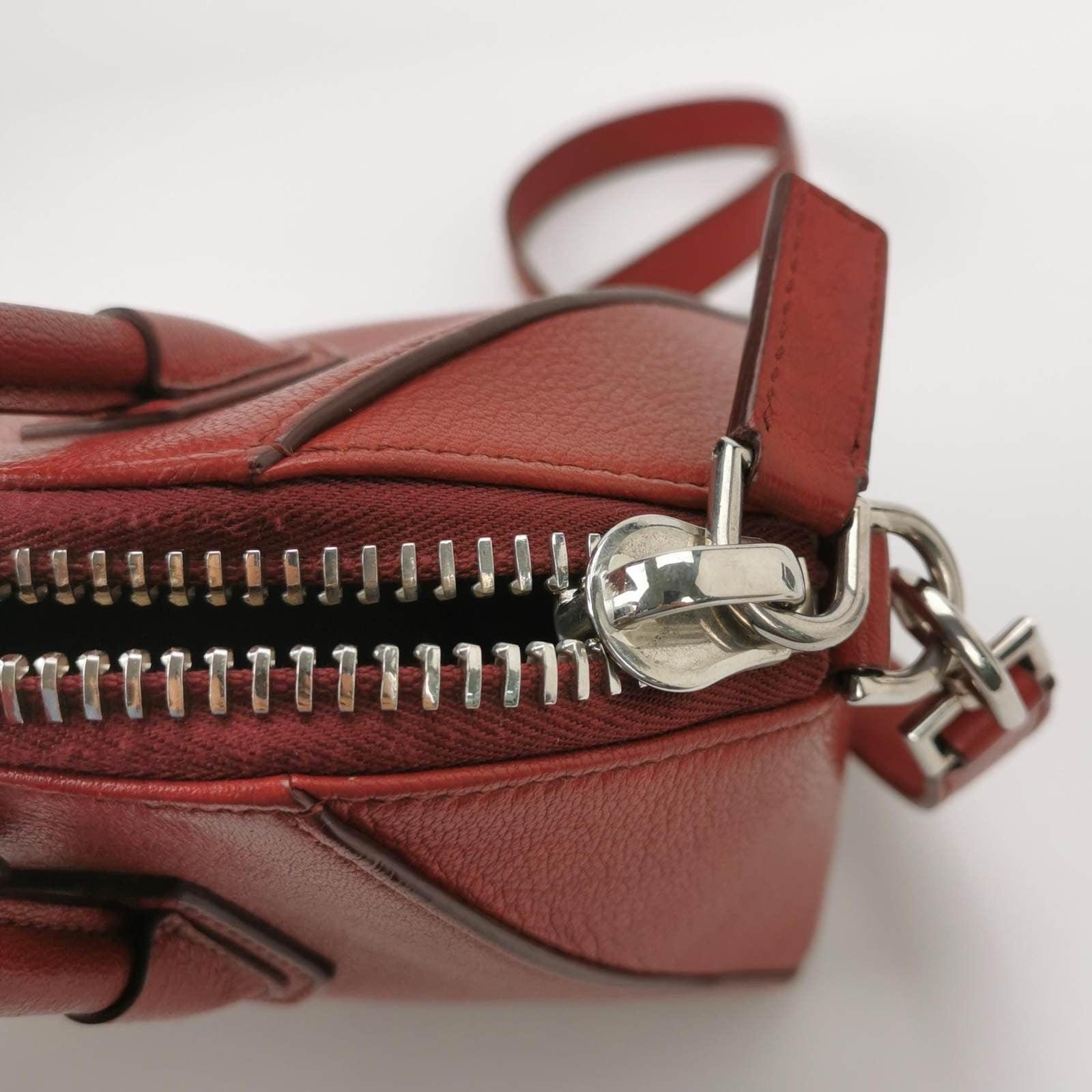 Givenchy Antigona Mini Red Calf Leather Top Handle bag with Strap 3