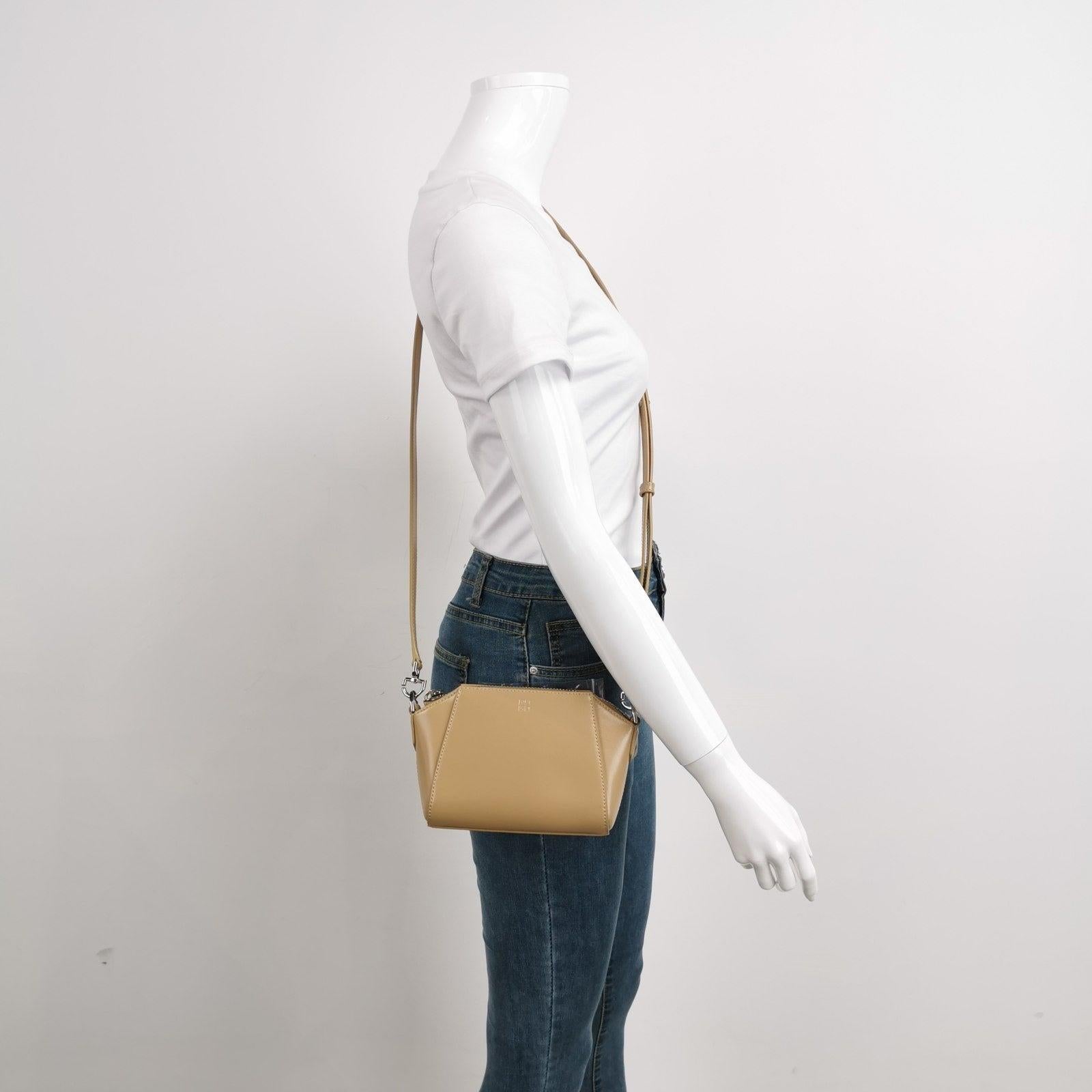 Givenchy Antigona Nano Beige Calf Leather Crossbody Bag For Sale at 1stDibs