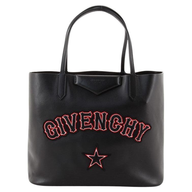 Givenchy Antigona Shopper Tote Logo Embellished Leather Medium