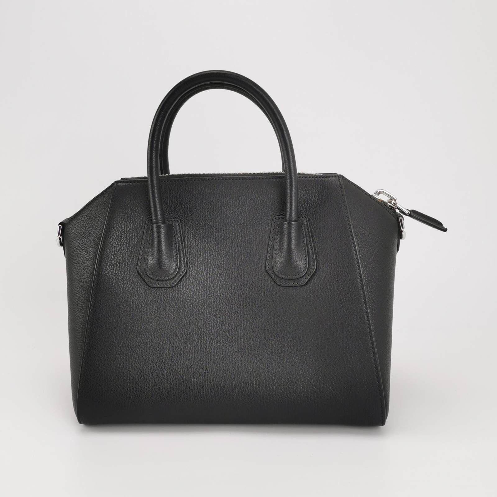 Women's Givenchy Antigona Small Black Calfskin Leather Top Handle bag with Strap For Sale