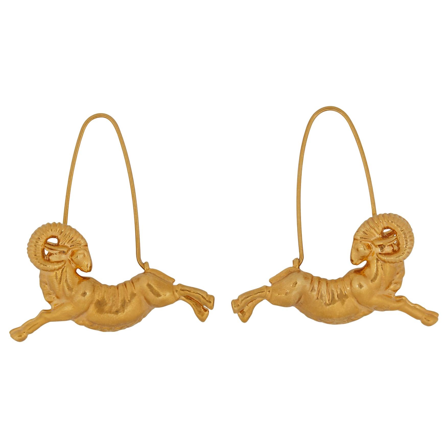 Givenchy Aries Zodiac Ram Earrings