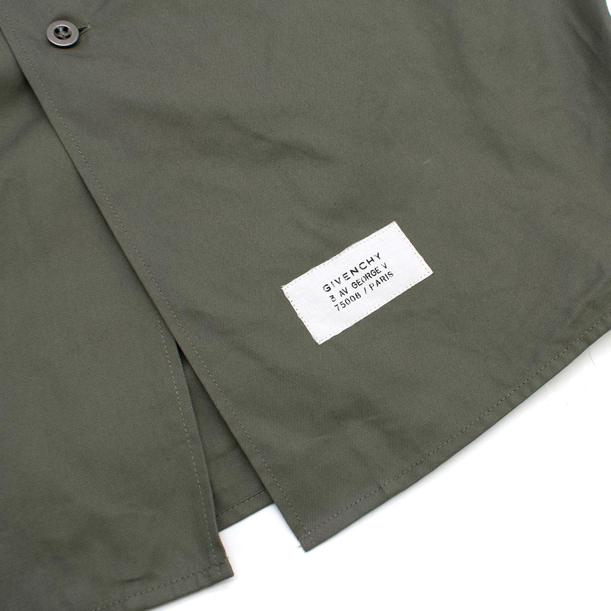 Givenchy Army Green Military Shirt Size 39 1