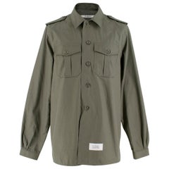 Givenchy Army Green Military Shirt Size 39