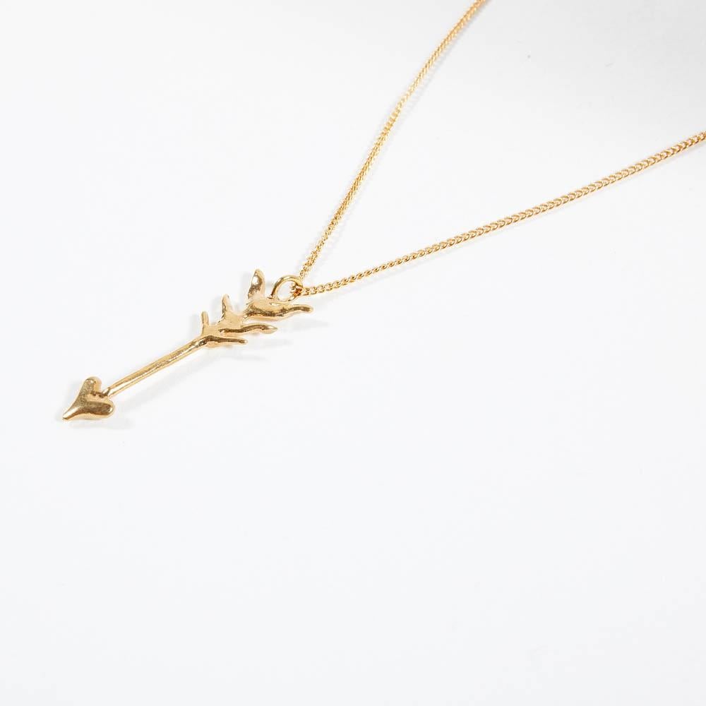 Givenchy Arrow Pendant Gold Color Necklace In New Condition In Paris, FR
