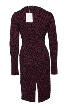 Givenchy, Aubergine colored leopard print dress.
