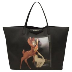 Vintage Givenchy Bag Bambi Antigona Large 6giv630 Black Coated Canvas Tote