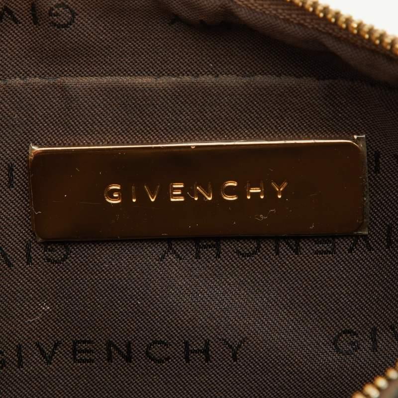 Givenchy Beige/Brown Monogram Canvas and Leather Bag For Sale 6