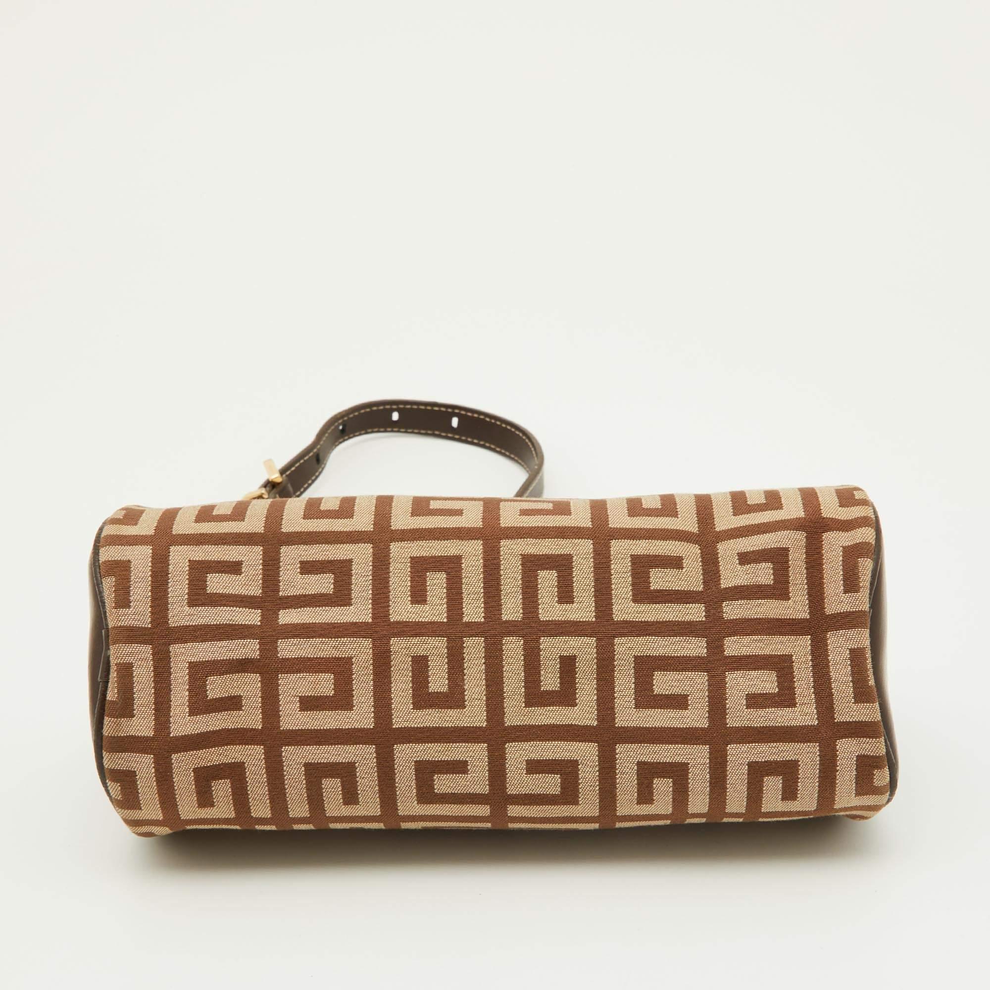 Givenchy Beige/Brown Monogram Canvas and Leather Bag 4