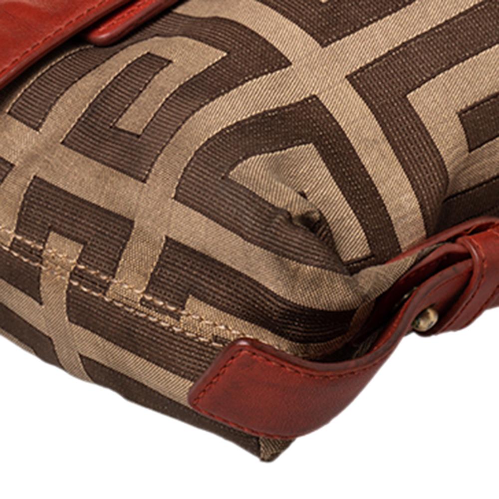 Givenchy Beige/Brown Monogram Canvas and Leather Shoulder Bag 5