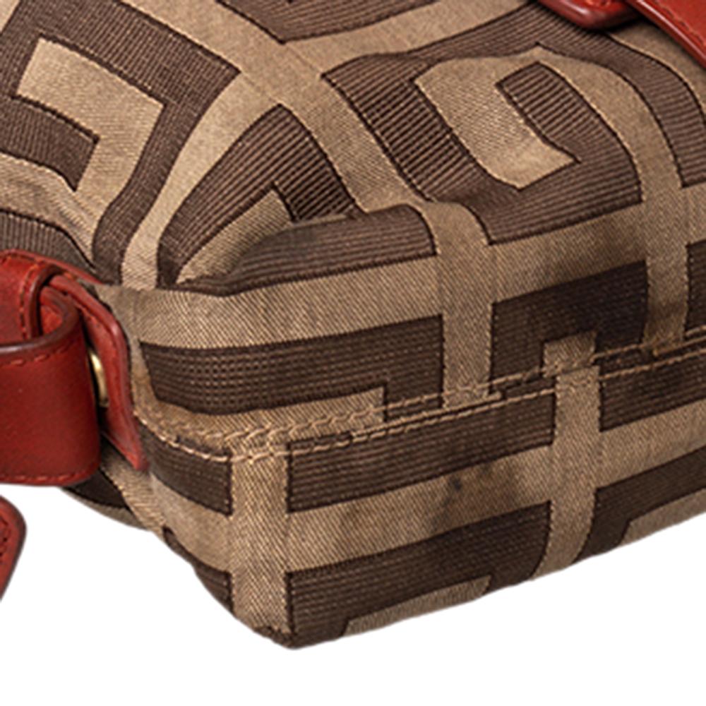 Givenchy Beige/Brown Monogram Canvas and Leather Shoulder Bag 6