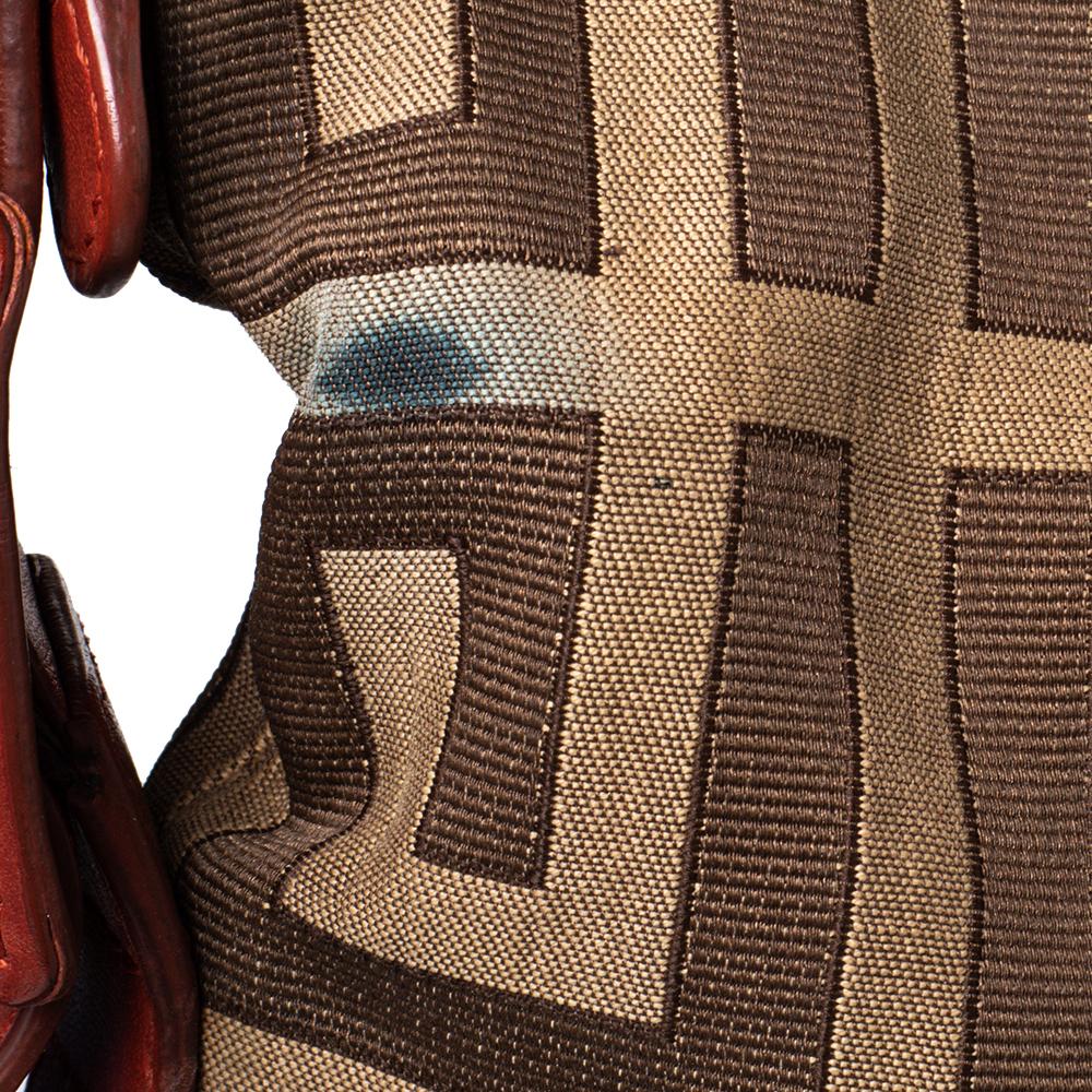 Givenchy Beige/Brown Monogram Canvas and Leather Shoulder Bag 3