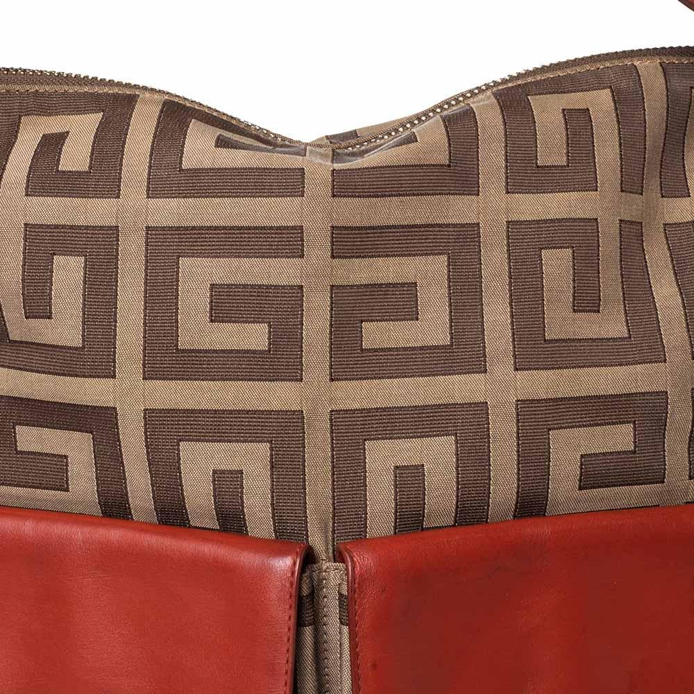 Givenchy Beige/Brown Monogram Canvas and Leather Shoulder Bag 4